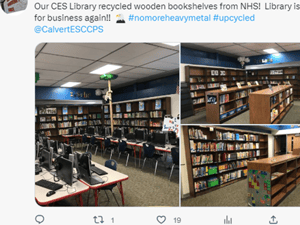 upcycled book shelves